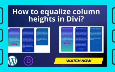 How to equalize column heights in Divi?