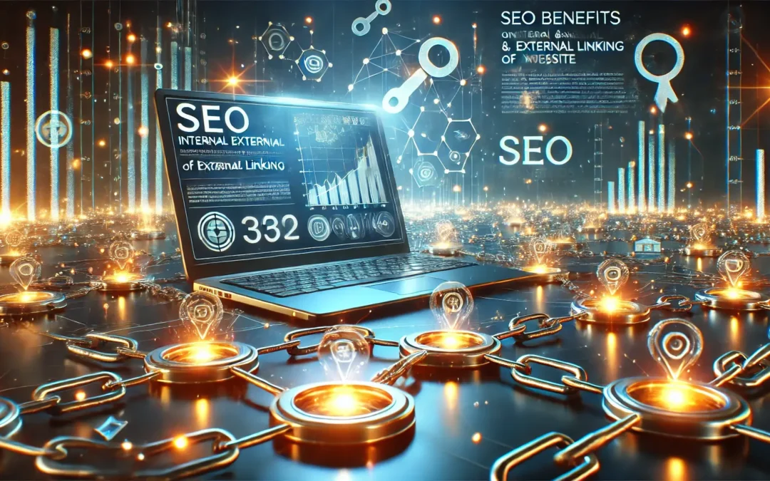 What is the benefit of internal and external linking of a website?