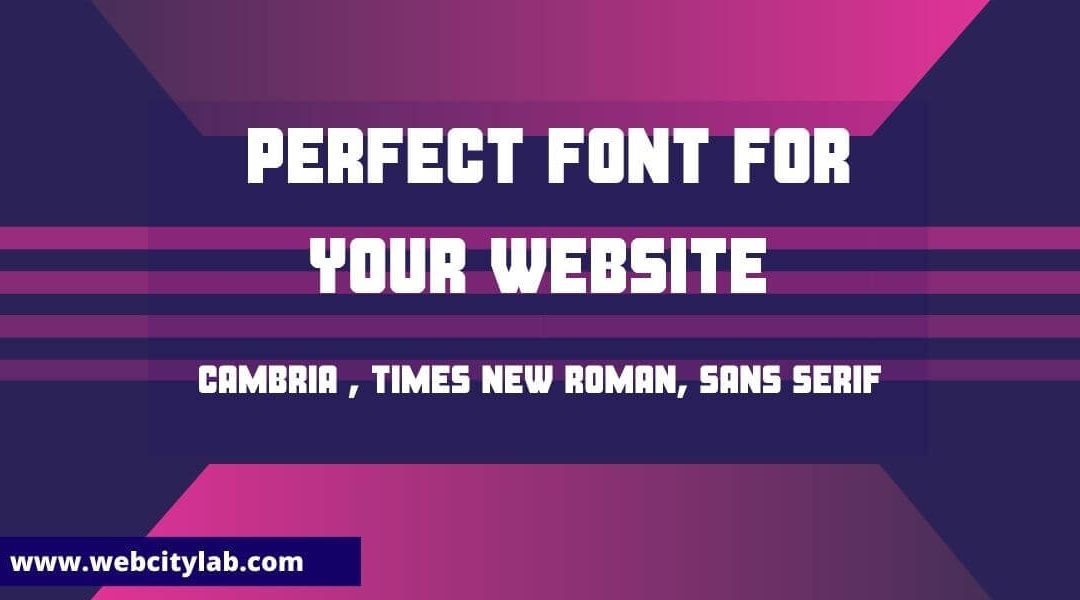How to select the perfect font for your website