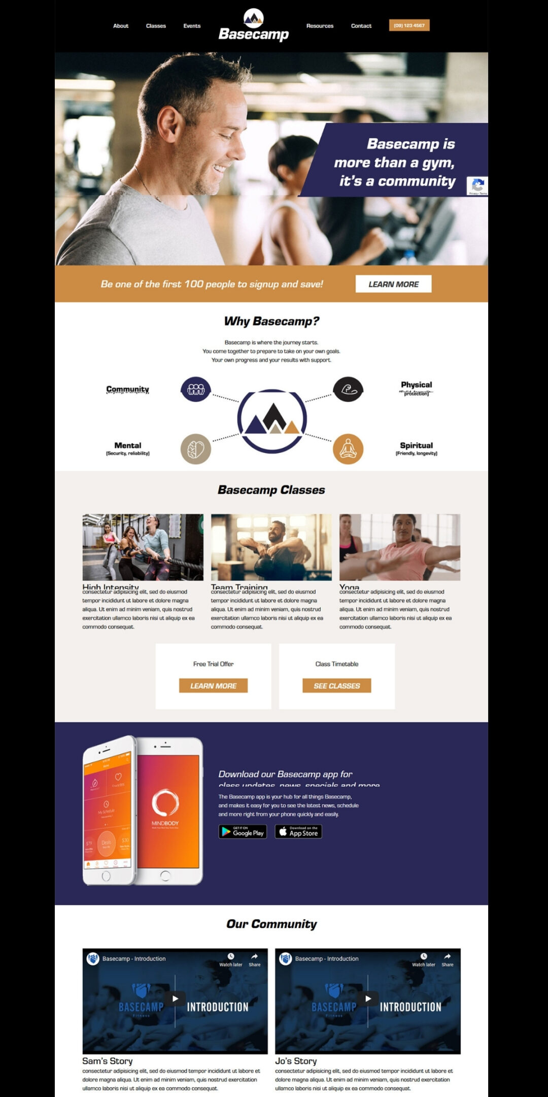 Basecamp Website using Avada Theme